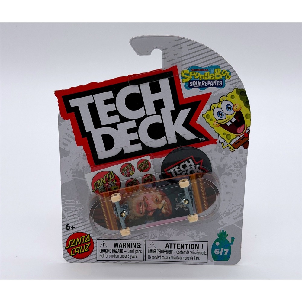 2025 Tech Deck SpongeBob Squarepants Santa Cruz Finger Boards 6/7 New In Box